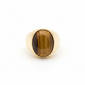 MeMe London Tiger Eye Oval Signet Ring