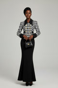 Checkered Plaid tweed woolen dress