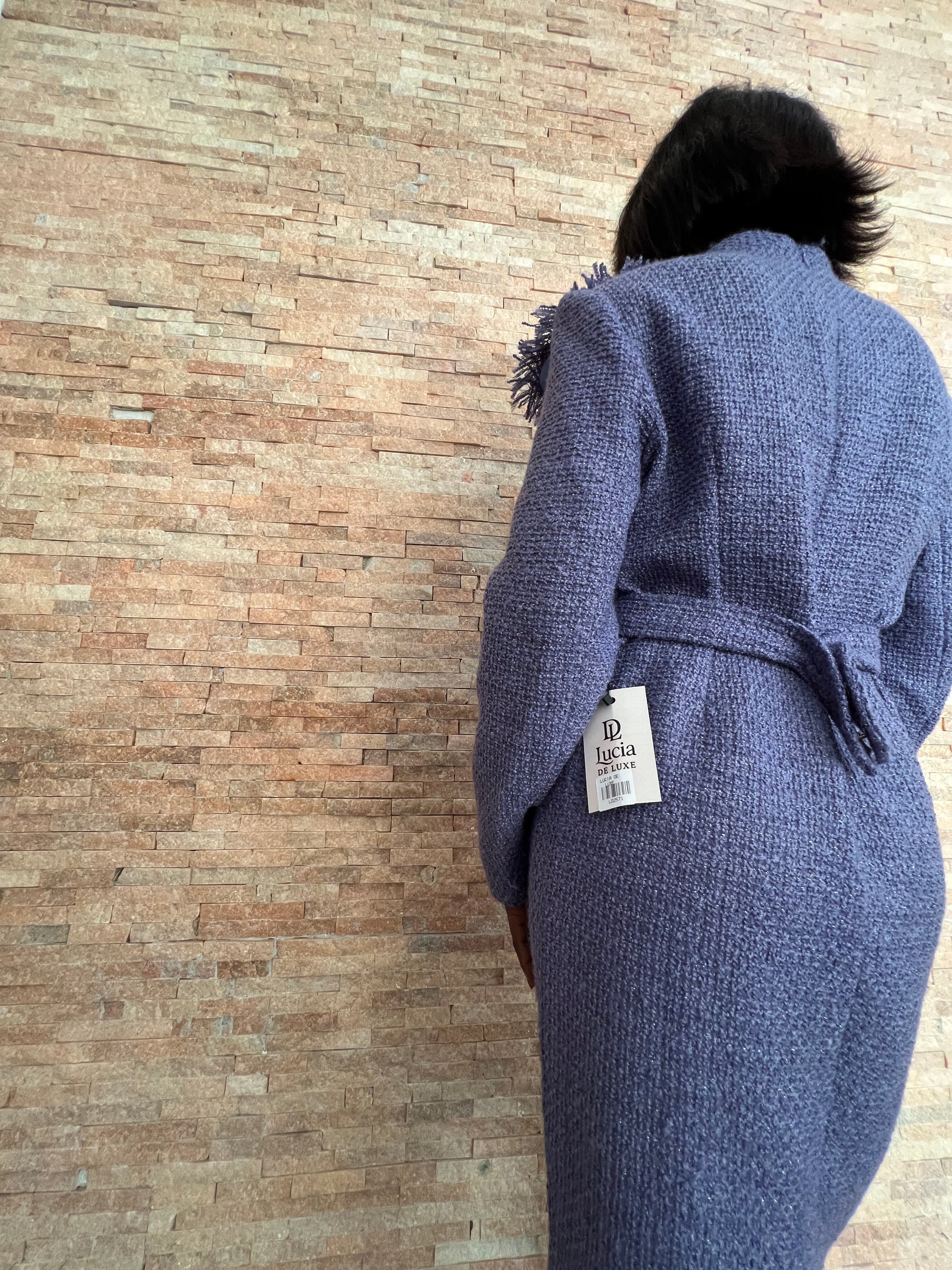 Purple tweed gown