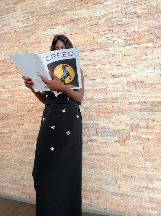 Two piece black shirt and blouse