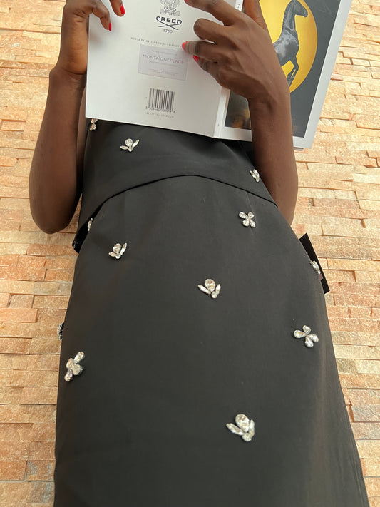 Two piece black shirt and blouse