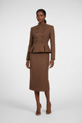 Woolen tweed blazer dress