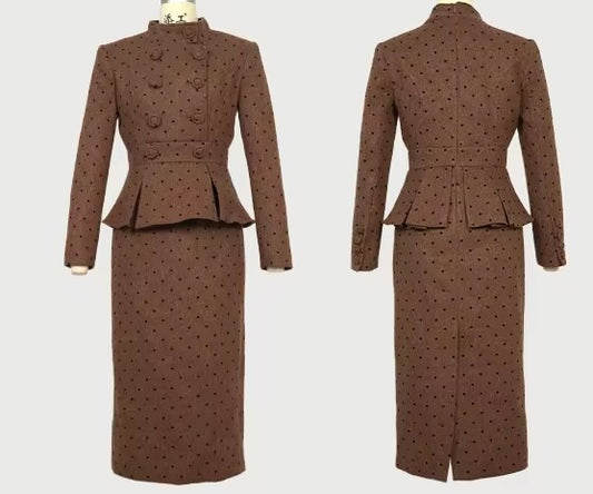 Woolen tweed blazer dress