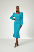 Lake Blue Vintage Midi Dress