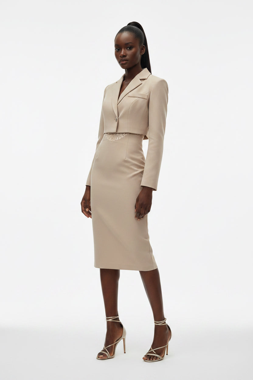 Two piece dress- Gown and a blazer