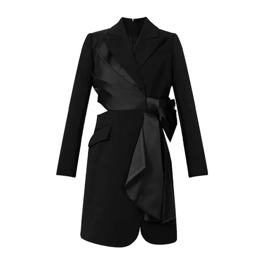 Short Length Elegant V Neck Black Dresses