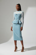 Blue Velvet Dress